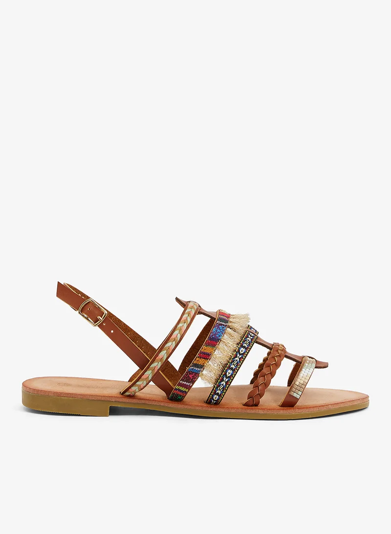 Multi Strap Flat Sandal