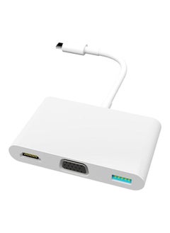 NIBEMINENT 7-In-1 Type C USB Hub Adapter With 4K HDMI Port White  - Image 1