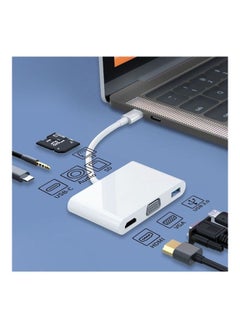 NIBEMINENT 7-In-1 Type C USB Hub Adapter With 4K HDMI Port White  - Image 4