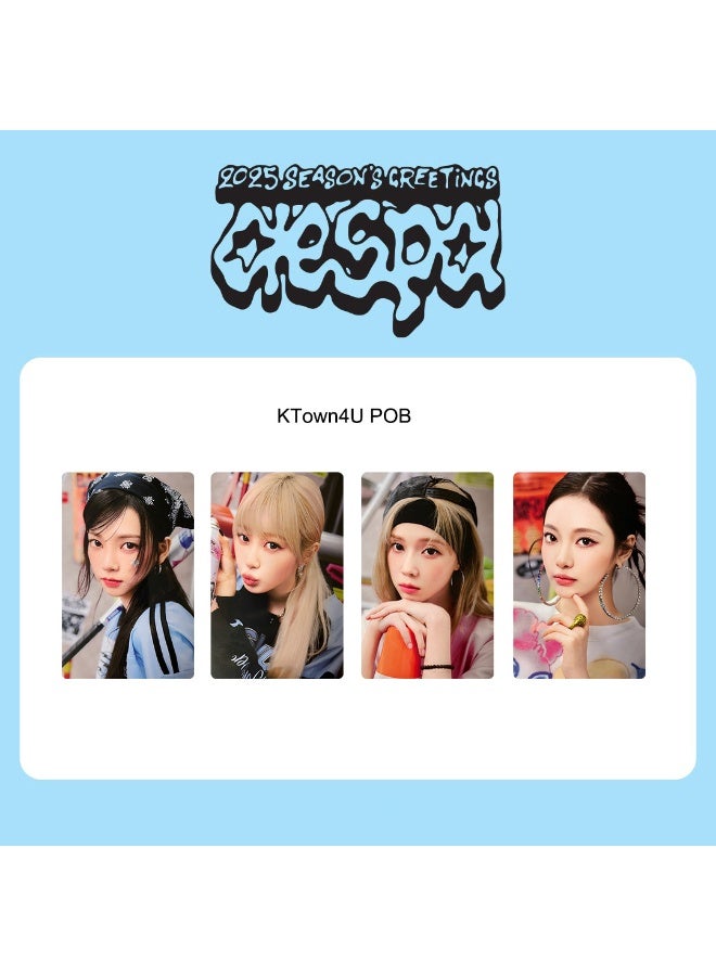 NIBEMINENT 4 Pcs Kpop AESPA SEASON’S GREETING Lomo Cards Card For Fans Collection Gifts - Image 1