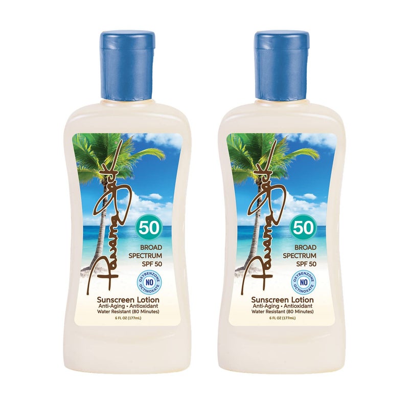 Panama Jack Sunscreen Suntan Lotion  SPF 50 Broad Spectrum UVAUVB Protection PABA Paraben Gluten  Cruelty Free Water Resistant 80 Minutes 6 FL OZ