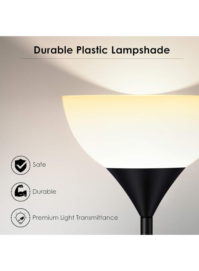 مصباح أرضي، مصباح قائم، مصباح أرضي LED عصري بقوة 9+4 واط، مع ضوء قراءة قابل للتعديل، لمبة LED موفرة للطاقة 3000 كلفن، مفتاح ثلاثي الأوضاع، مناسب لغرف النوم وغرف المعيشة والمكاتب. - Image 4