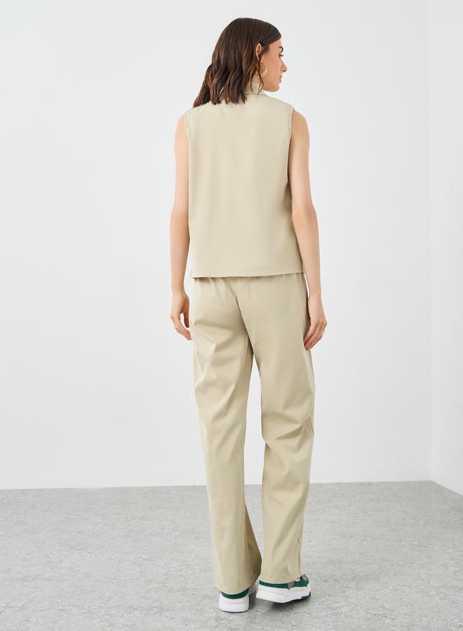 Take Two Solid Patch Pocket Top and Pants Co-Ords - Image 4