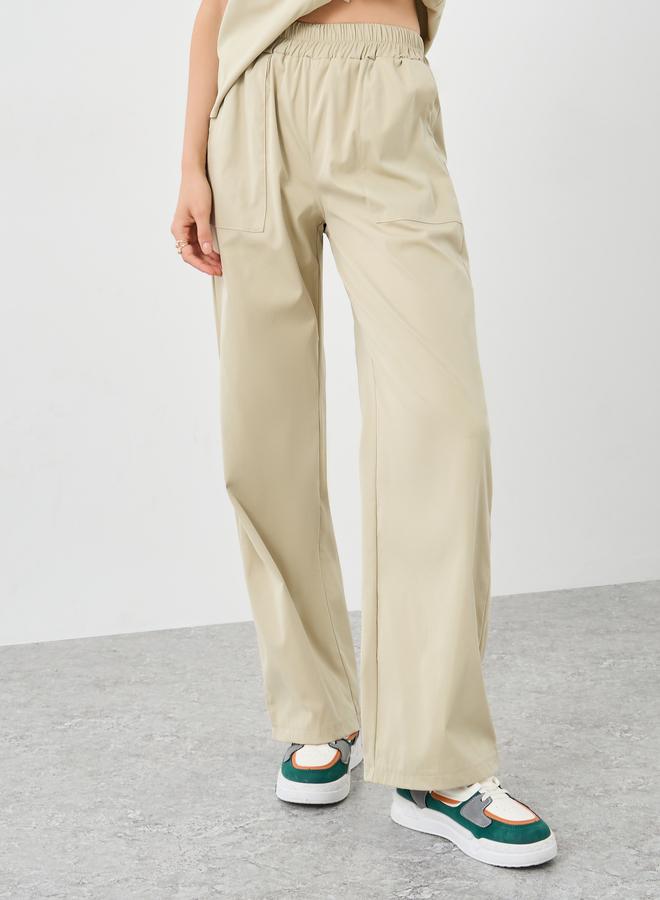 Take Two Solid Patch Pocket Top and Pants Co-Ords - Image 5