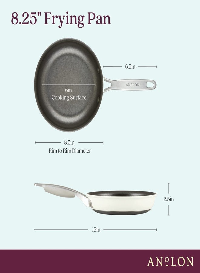 Anolon Achieve Hard Anodized Nonstick Frying Pan/Skillet, 8.25 Inch, Cream - Image 2