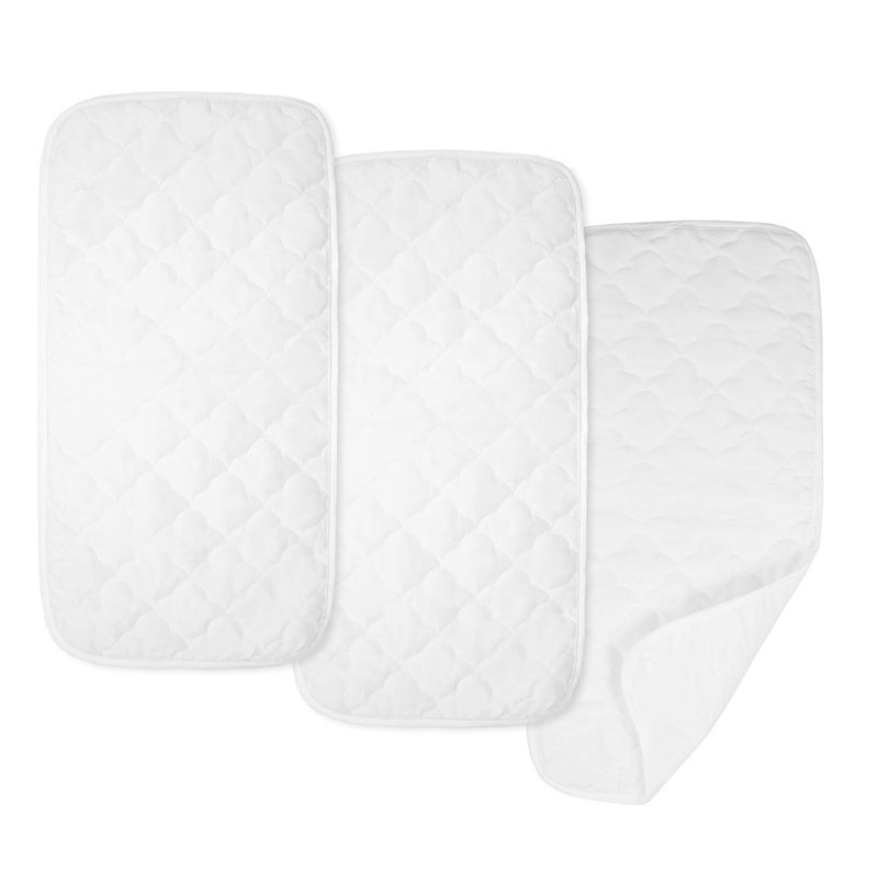 TL Care وسادات تغيير مائية مبطنة فائقة النعومة من TL Care، 11.5" × 23" 3 قطع - Image 1