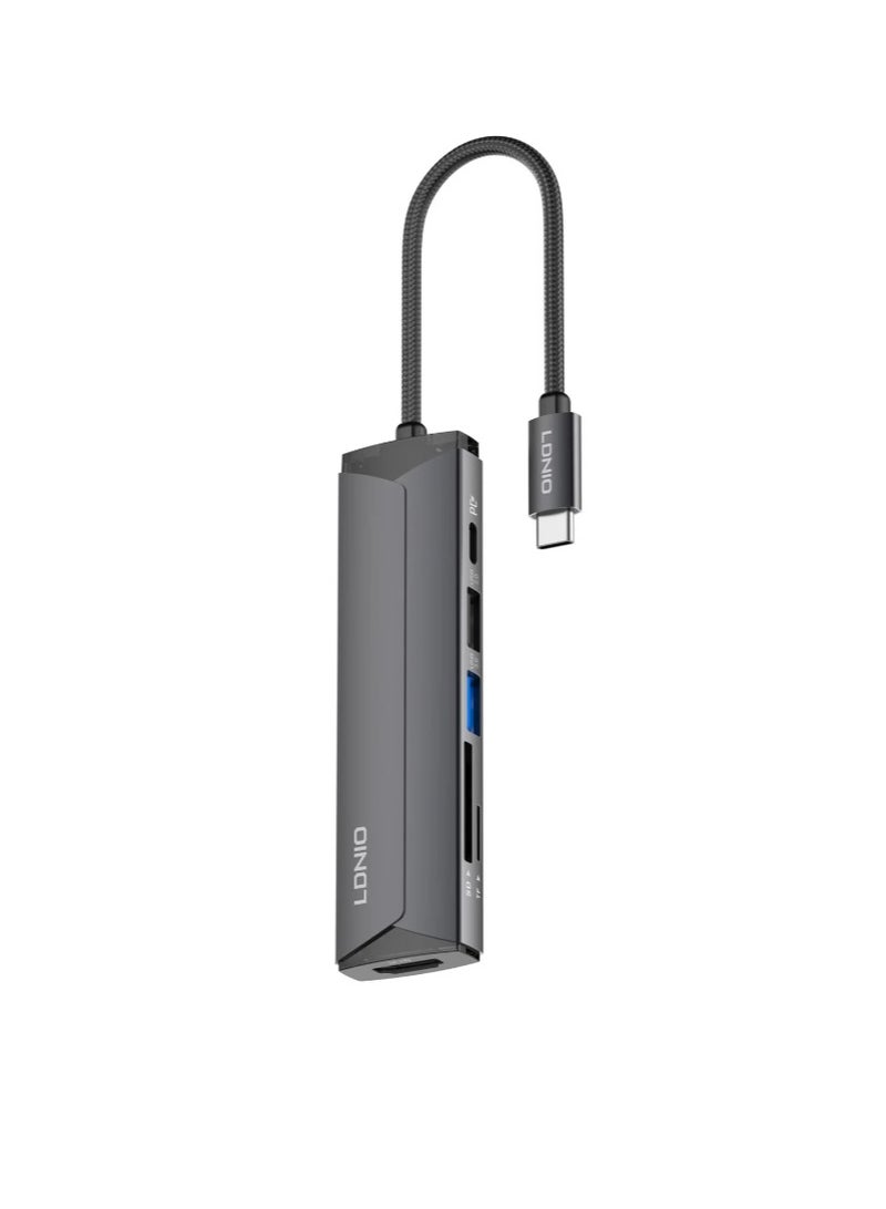 لدنيو محطة إرساء متعددة الوظائف LDNIO DS-56H USB-C PD100W USB-C Type-C إلى PD3.0 HDMI USB2.0 SD TF منفذ بيانات - Image 4