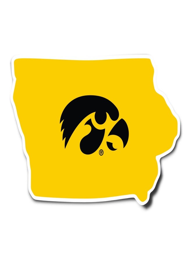 Desert Cactus University of Iowa Sticker Hawkeyes Vinyl Decal Laptop Water Bottle Car Scrapbook (State Border Sticker) - Image 1