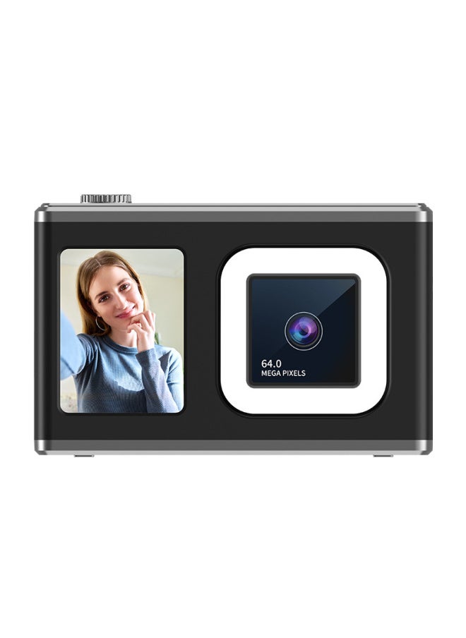 Generic Ccd Digital Camera Student Party Portable Small Mini Hd Travel Children's Camera For Taking Pictures-Body Color:Premium Black-bare Metal Without Card  - Image 1