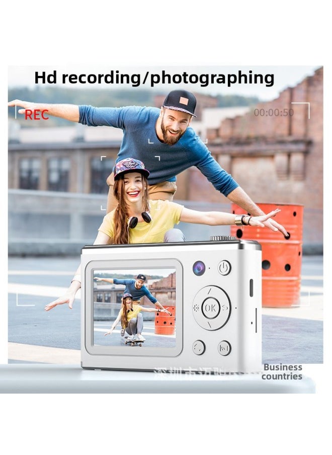 Generic Ccd Digital Camera Student Party Portable Small Mini Hd Travel Children's Camera For Taking Pictures-Body Color:Premium Black-bare Metal Without Card  - Image 3