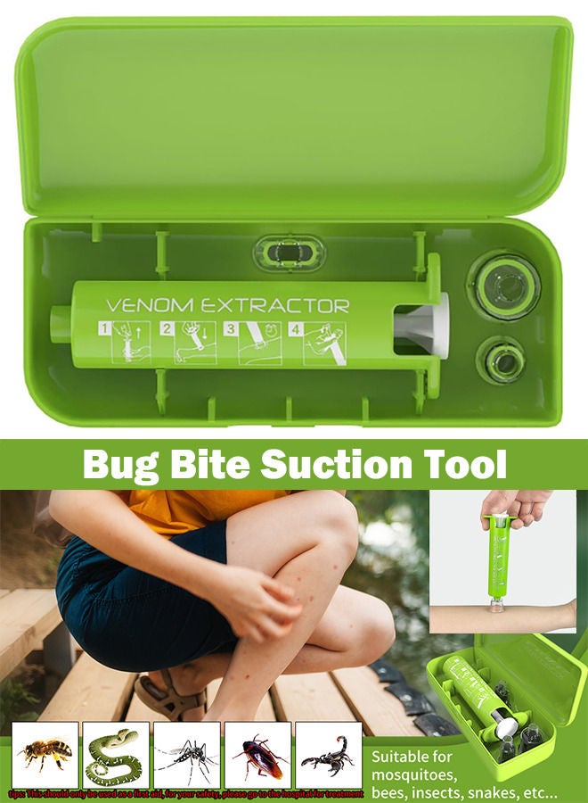 Generic Bug Bite Suction Tool Vacuum Venom Extractor for Mosquito Bee Insect Sting Itch Relief Poison Remover Snake Bite Emergency First Aid for Outdoor Climbing Camping Hiking Backpacking  - Image 1