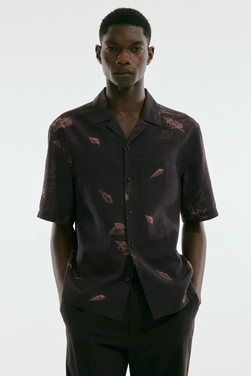 H&M Regular Fit Lyocell-blend resort shirt