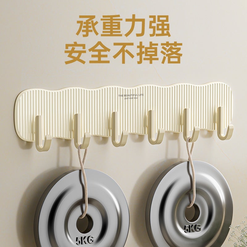 Cream Color Hook Perforated Fixed Universal Hook Toilet Hanger Wall Wall Hook Non-Perforated Hanger - Image 4