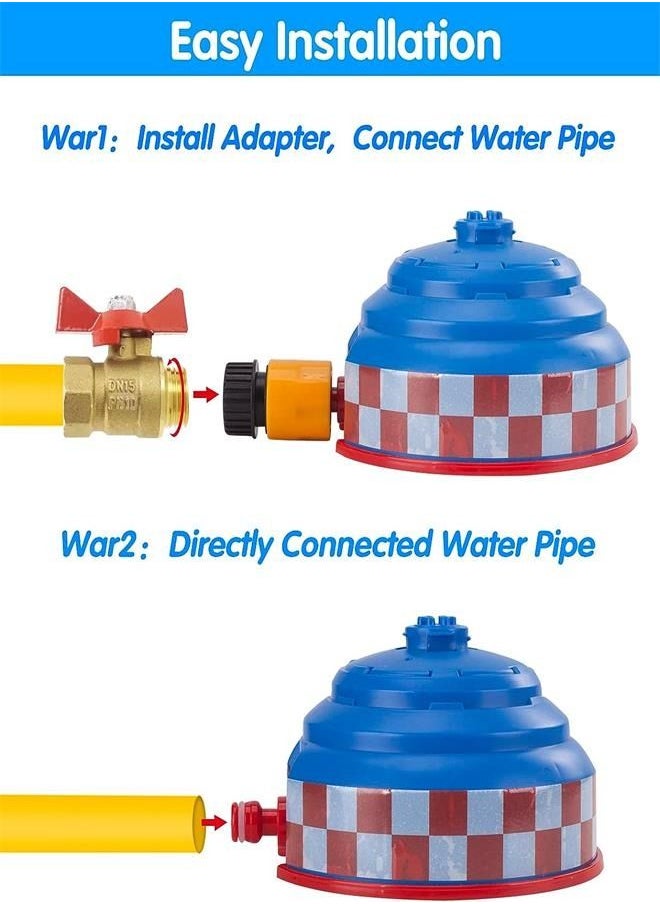 Generic - Outdoor Water Sprinkler for Kids and Toddlers - Backyard Red Spinning Water Spray Rocket Toy for Summer Splashing Fun for 3-8 Years Old Boys Girls Gift - Image 1
