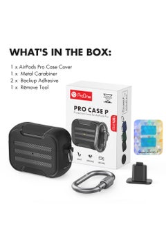 ProOne ProOne Pro Case 3 Protective Case for AirPods 3 – Drop Protection, Impact-Resistant TPU, Lightweight with Metal Ring, Carabiner & Adhesive Backup  - Image 3