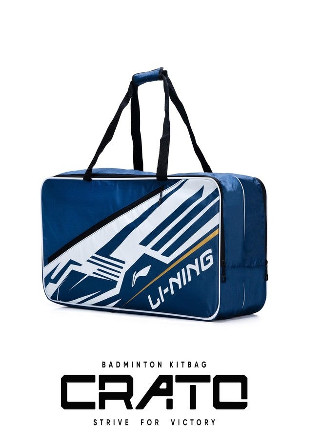 Li-Ning Crato Triple Zipper Polyester Badminton Kit Bag (Royal Blue) - Image 2