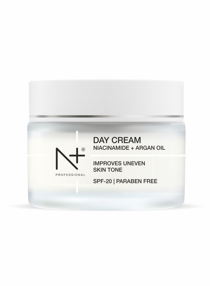 N Plus Professional Day Cream – Lightweight Formula with Pure Argan Oil, Niacinamide & Mulberry Extract, Reduces Uneven Skin Tone & Provides Environmental Protection, 50ml - Image 2