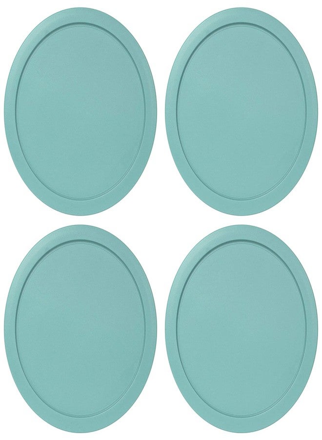 MRX Solutions Replacement Lids fits Pyrex 4-Cup Glass Food Storage Container Bowls, 6-Inch Plastic Round Lids Covers for Pyrex 7201-PC, Airtight & Leakproof (4-Pack, Turquoise) - Image 1