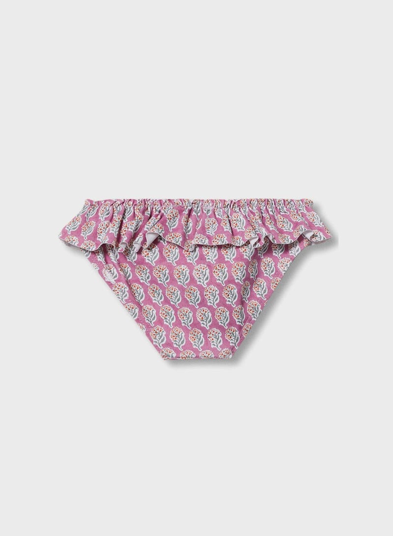 MANGO Infant Floral Ruffle Bikini Bottoms - Image 2