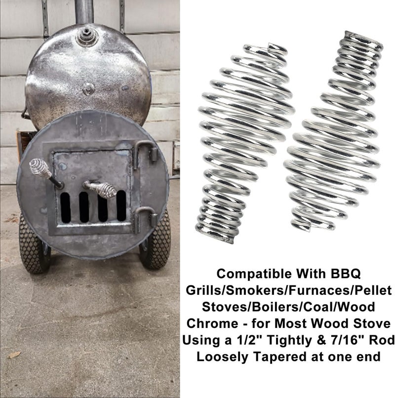 Braveboy Spring Stove Handle (3 1/2" x 1 3/4" x 1/2") - Compatible With BBQ Grills, Pellet & Wood Stoves - Tapered at One End - Image 5