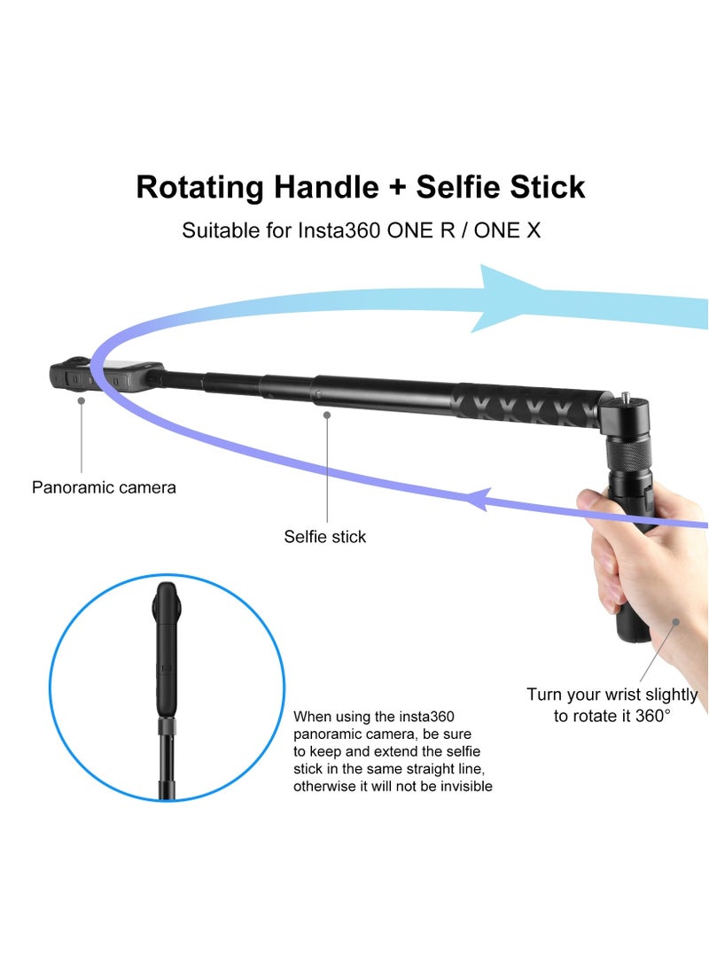 For Insta360 X3 PULUZ Rotary Handle Desktop Tripod Stand