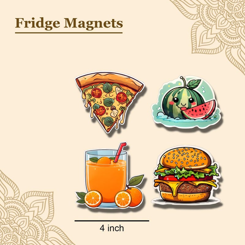 Livello Wooden Fridge Magnets for Home & Kitchen | Gift Items | Refrigerator Decorative Magnet | Funny Magnets | Kitchen Funny | Indian Cultural Themed Magnets (Multicolor 9) - Image 4