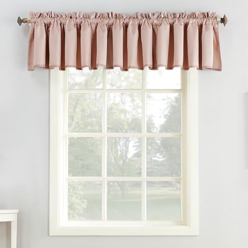 Sun Zero Barrow Energy Efficient Rod Pocket Curtain Valance Pair, 18"L x 54"W - Image 5