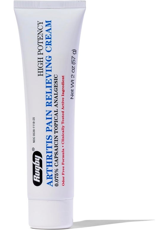 Rugby High Potency Capsaicin 0.075% Cream - Pain Relief Cream for Arthritis - 2 Oz (57g)