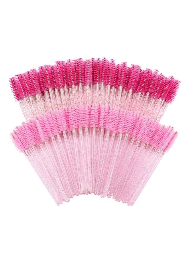 Tbestmax 200 Disposable Eyelash Brush Mascara Wands Spoolies For Eye Lashes Extension Eyebrow Purple Pink Tbestmax - Image 2