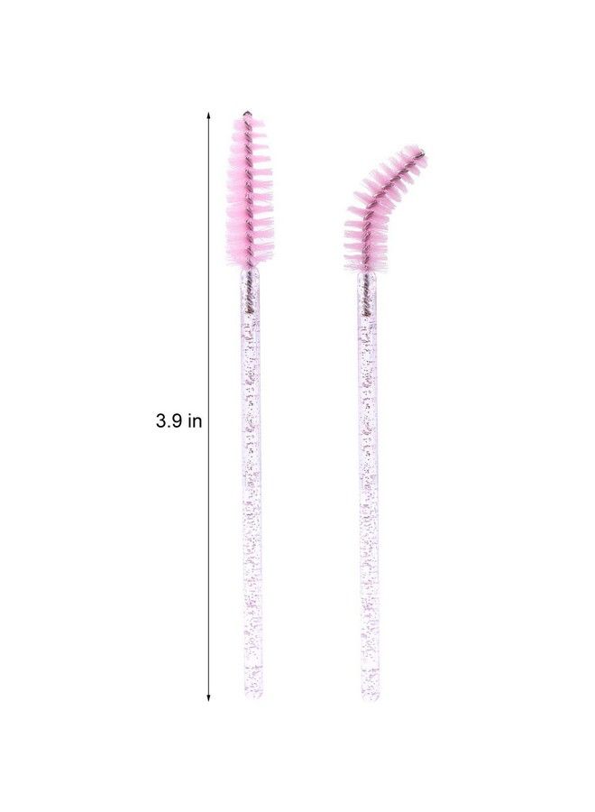 Tbestmax 200 Disposable Eyelash Brush Mascara Wands Spoolies For Eye Lashes Extension Eyebrow Purple Pink Tbestmax - Image 3