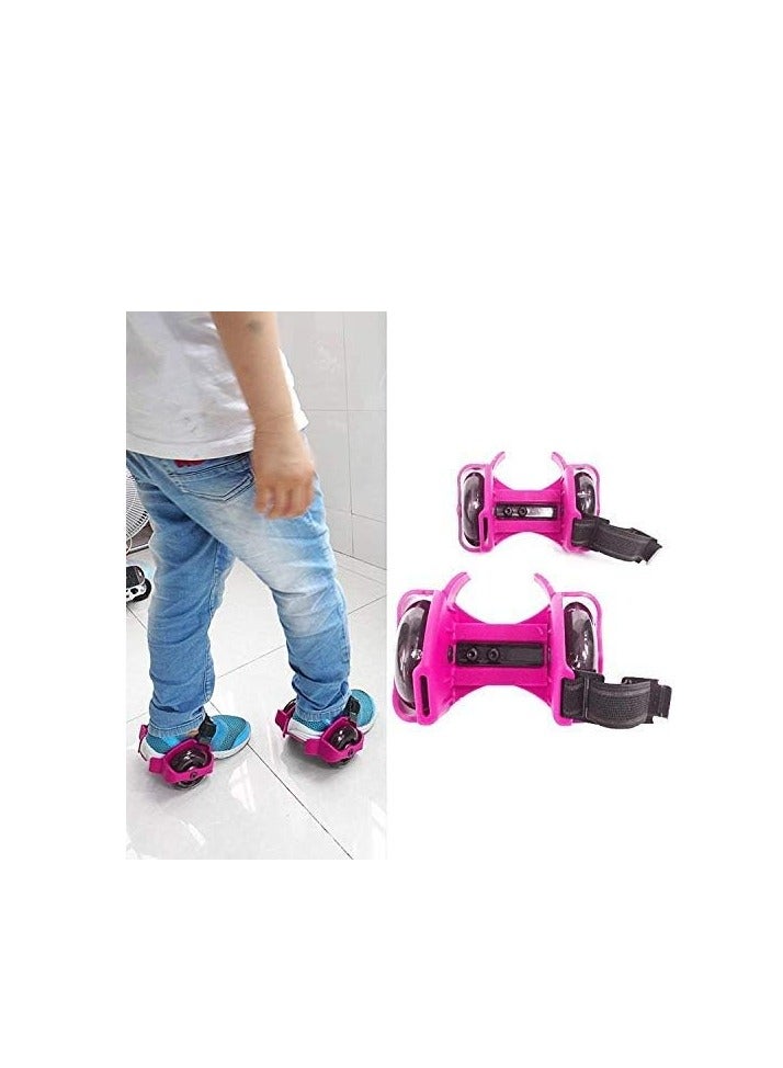 Spall Heel Wheel Skates, Flashing Roller Skating Shoes, Adjustable Strap Flashing Wheels Skating Shoes with PU Flashing Wheels for Kids Adults  - Image 3