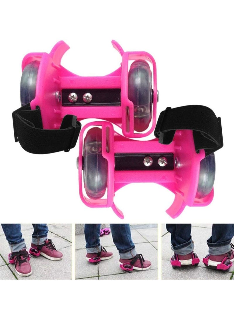 Spall Heel Wheel Skates, Flashing Roller Skating Shoes, Adjustable Strap Flashing Wheels Skating Shoes with PU Flashing Wheels for Kids Adults  - Image 2