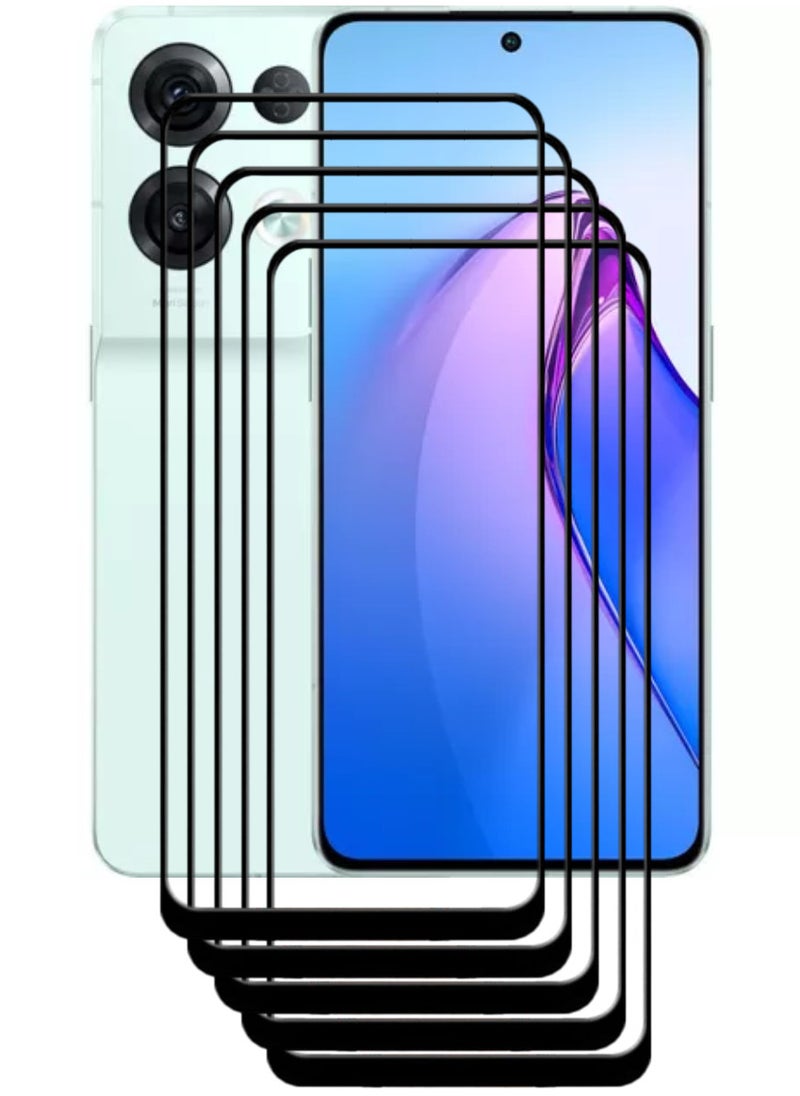 ACLIX 5 Pieces Antistatic ESD Dustproof Premium Quality High Definition Tempered Glass Screen Protector Designed For Oppo Reno8 Pro - Image 1