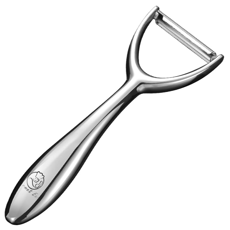 Gourmet Easy Vegetable Peeler, Premium Stainless Steel Potato Peeler, High Tensile Ultra Sharp Blade Fruit and Food Slicer, Y Shaped with Ergonomic Non-Slip Handle, Dishwasher Safe with 5 Years Warranty - Image 4