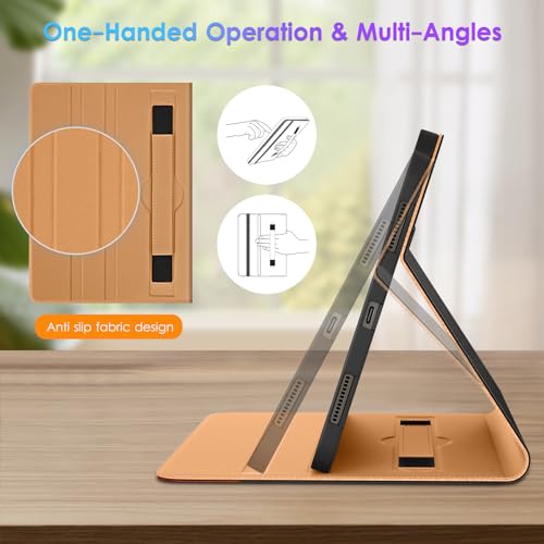 DTTO for Samsung Galaxy Tab S10 Ultra / S9 Ultra / S8 Ultra Case 2024/2023/2022, Premium Leather Business Folio Stand Cover with S Pen Holder for 14.6 Inch Tablet, Auto Wake/Sleep, Black Brown - Image 3