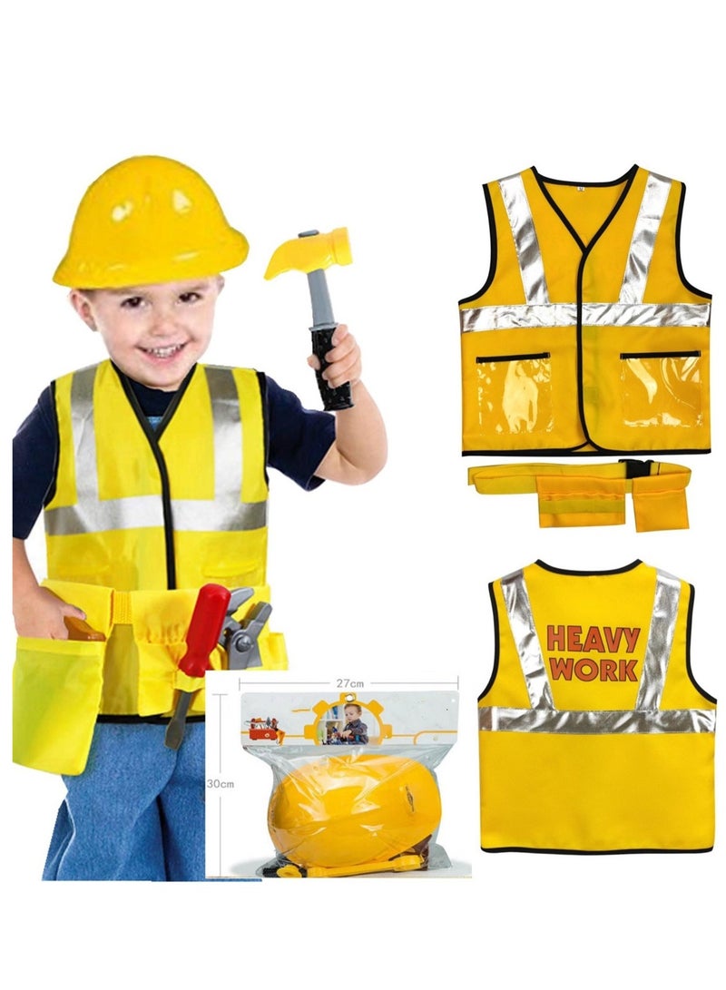 Little Engineer Vest Performance Costume Toy Set Maintenance Worker Costume Construction Worker Costume Stage Dress Up Costume - Image 1
