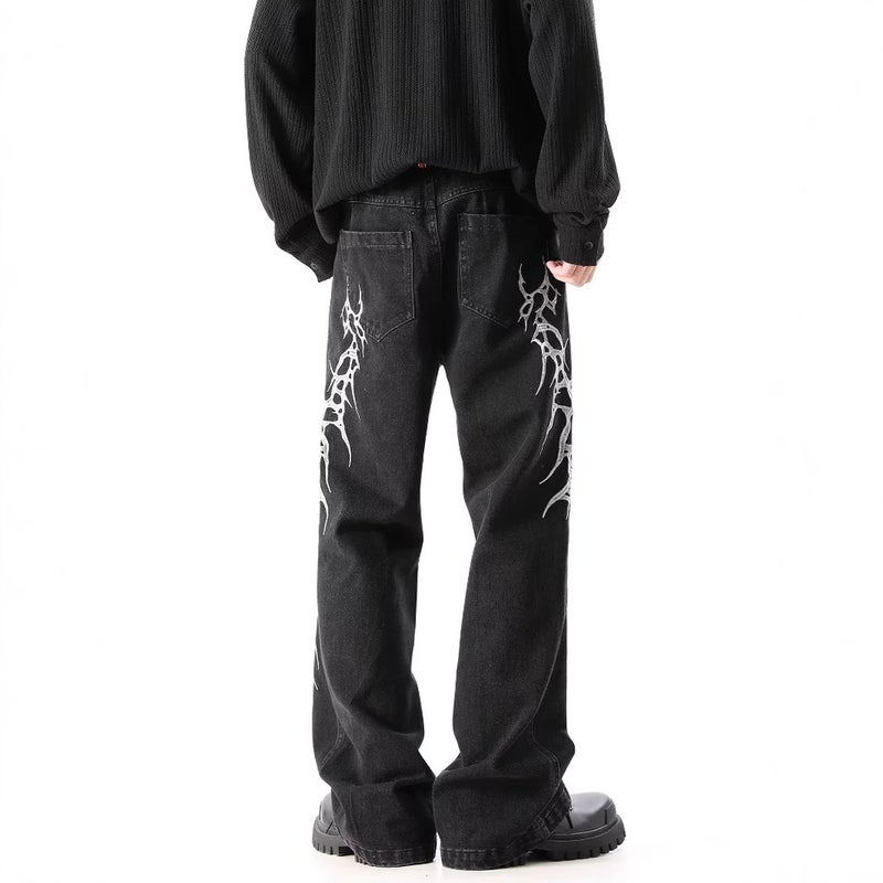 Unisex Classic Denim Jeans Loose Fit Daily Outdoor Wear - Image 5