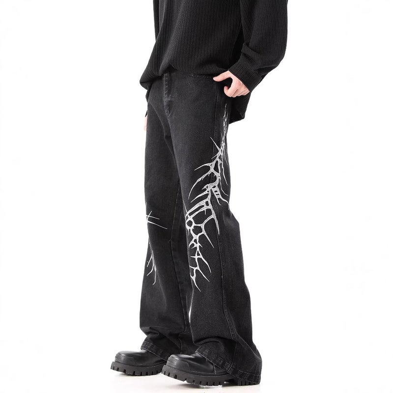 Unisex Classic Denim Jeans Loose Fit Daily Outdoor Wear - Image 2