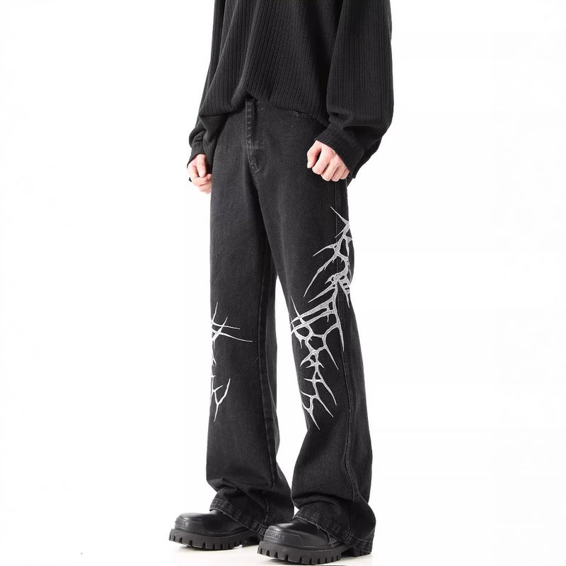 Unisex Classic Denim Jeans Loose Fit Daily Outdoor Wear - Image 4