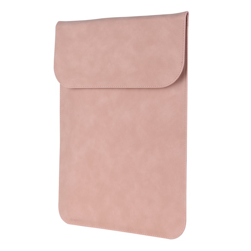 Laptop Sleeve: Pink Vertical Style, Frosted PU Material, 4 Invisible Magnets - Slim Lightweight Design, Laptop Case for Office Home Travel - Image 1