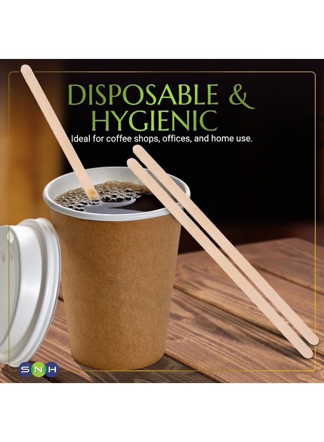 إس إن إتش باكينج أعواد تقليب القهوة من إس إن إتش، أعواد تقليب قهوة خشبية للاستخدام مرة واحدة، 14 سم، 1000 قطعة - Image 4
