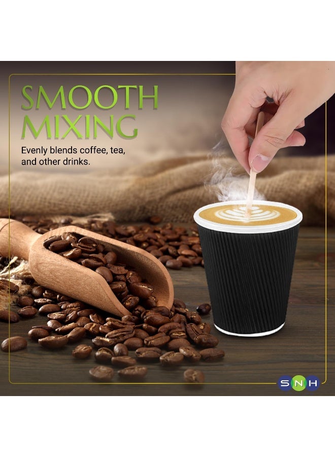 إس إن إتش باكينج أعواد تقليب القهوة من إس إن إتش، أعواد تقليب قهوة خشبية للاستخدام مرة واحدة، 14 سم، 1000 قطعة - Image 5