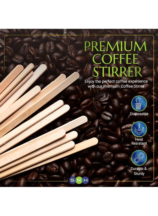 إس إن إتش باكينج أعواد تقليب القهوة من إس إن إتش، أعواد تقليب قهوة خشبية للاستخدام مرة واحدة، 14 سم، 1000 قطعة - Image 3