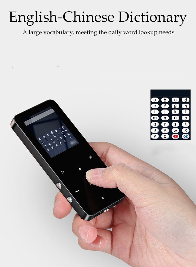 DUNISO Bluetooth MP3 player, Full Touch Screen Music Player, Multifunctional Lossless Sound Music Player, Built-in Speaker, FM Radio Support, Specially Designed for Sports and Running, Good Gifts, Friends/Classmates/Birthday Gifts, Portable Media player 4GB - Image 4
