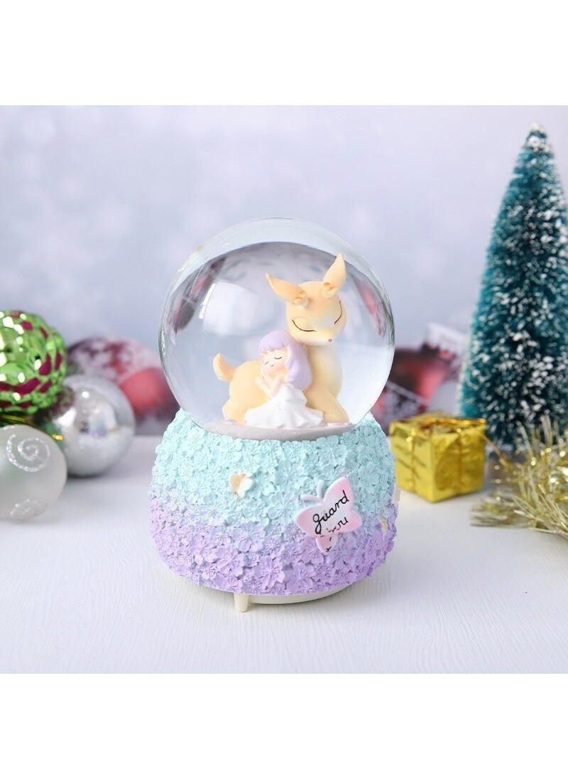 Keyfim Shop - Cute Friends Themed Large Sprayed Lighted and Musical Snow Globe - Image 1