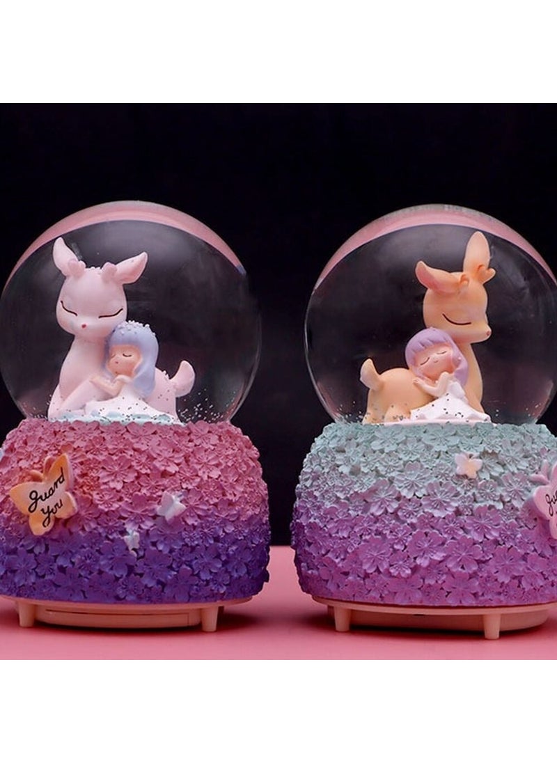 Keyfim Shop - Cute Friends Themed Large Sprayed Lighted and Musical Snow Globe - Image 1
