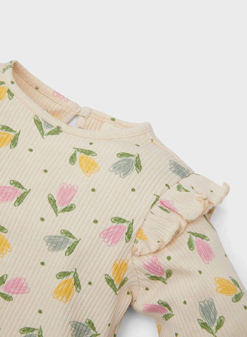 DeFacto 2 Piece Regular Fit Crew Neck Flower Knitted Set - Image 4