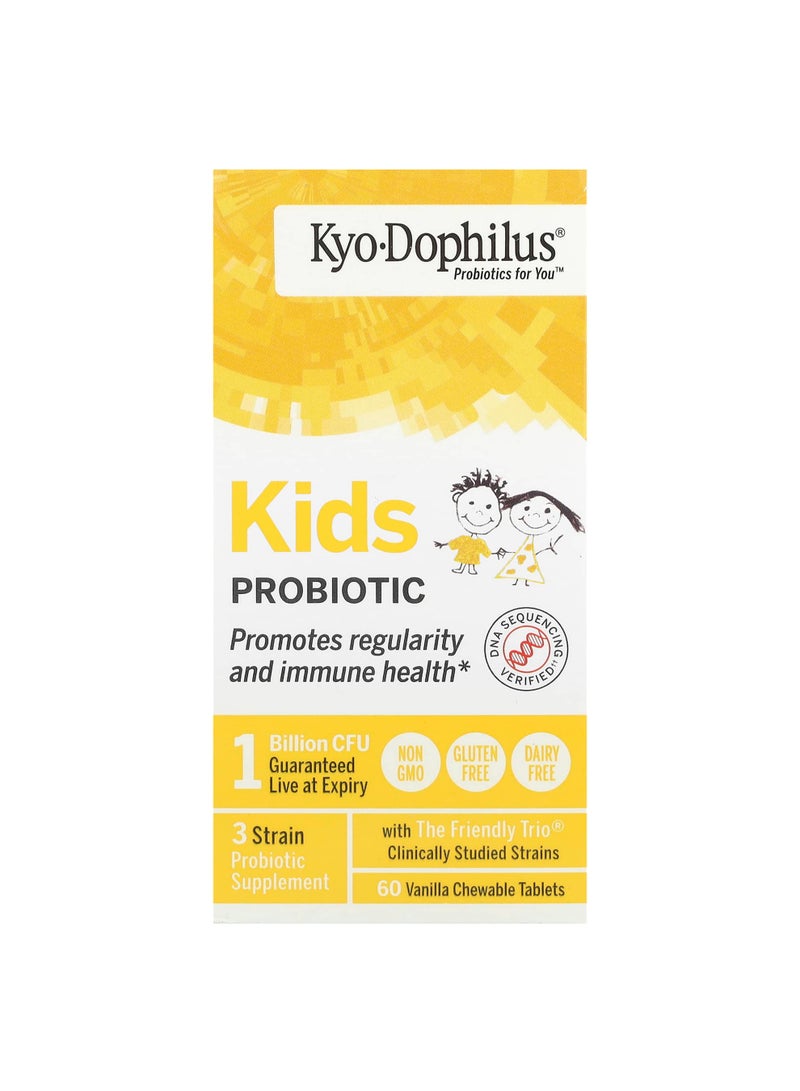 Kids Probiotic, Vanilla, 1 Billion CFU, 60 Chewable Tablets