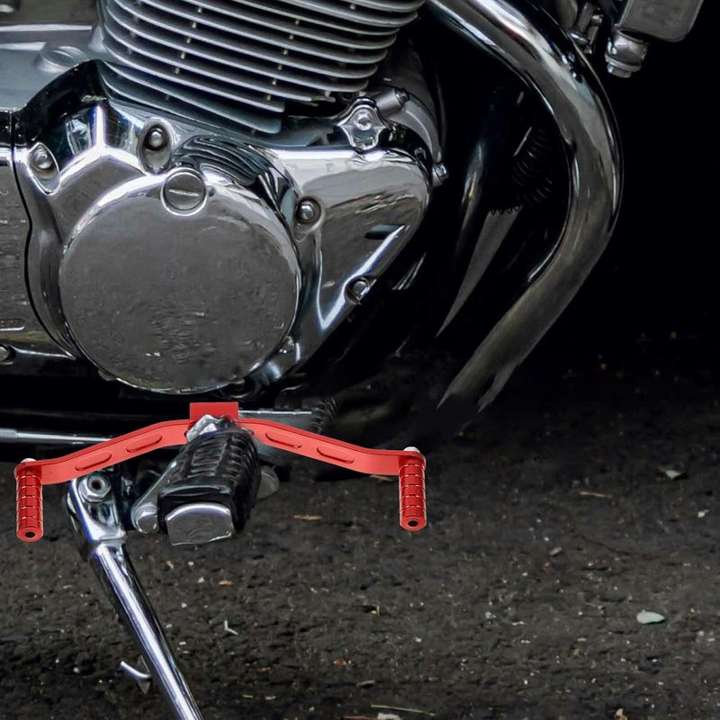 Motorcycle Gear Shift Lever Red Aluminum ATV Dirt Bike Shifter Lever Compatible with Motorbike Controls for Smooth Gear Changing - Image 4
