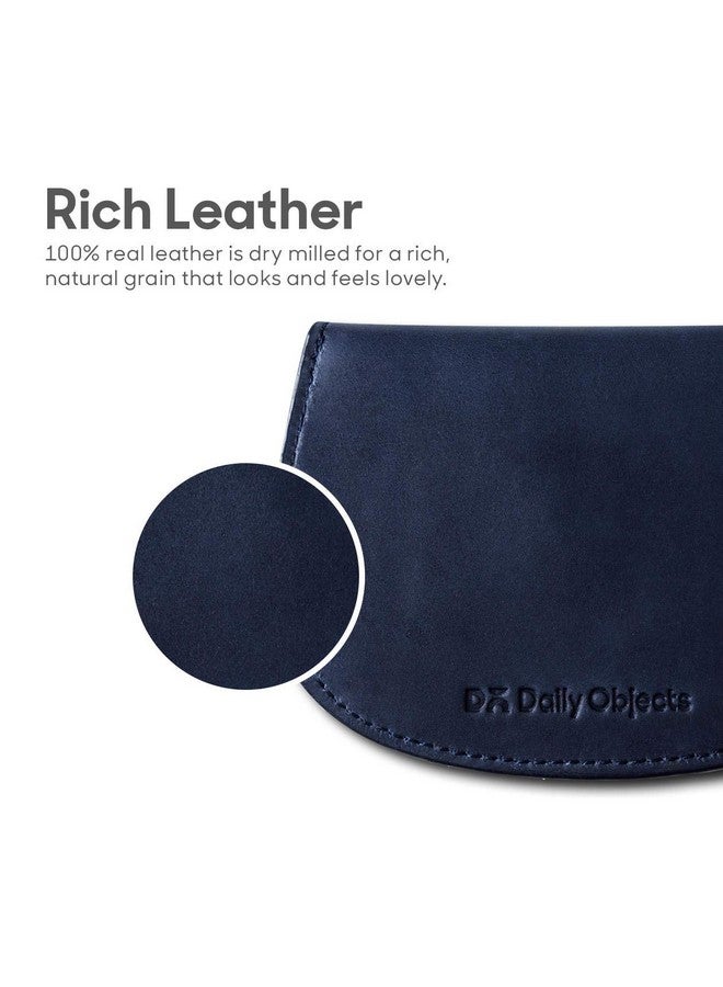 DailyObjects Pellet Cable/Coin Wallet | Multipurpose Real Leather Wallet/Clip Organiser/Cable Holder/Coin Wallet | (Blue & Brown) - Set of 2 - Image 3